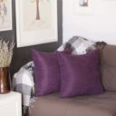 Purple 18X18" Honey Set of 2 Decorative Throw Pillow Cover Solid Color Lumbar & Square Pillowcase for Couch, Bedding