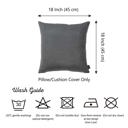 Gray 18X18" Honey Set of 2 Decorative Throw Pillow Cover Solid Color Lumbar & Square Pillowcase for Couch, Bedding