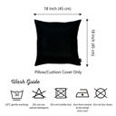 Black 18X18" Honey Set of 2 Decorative Throw Pillow Cover Solid Color Lumbar & Square Pillowcase for Couch, Bedding