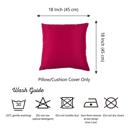 Pink 18X18" Honey Set of 2 Decorative Throw Pillow Cover Solid Color Lumbar & Square Pillowcase for Couch, Bedding