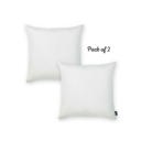 White 20X20" Honey Set of 2 Decorative Throw Pillow Cover Solid Color Lumbar & Square Pillowcase for Couch, Bedding
