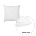 White 20X20" Honey Set of 2 Decorative Throw Pillow Cover Solid Color Lumbar & Square Pillowcase for Couch, Bedding