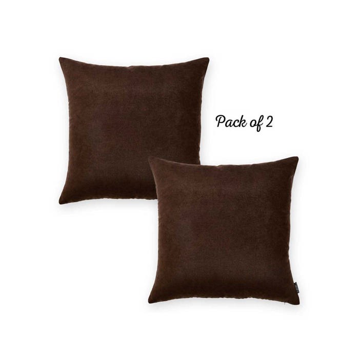 Honey Set of 2 Decorative Throw Pillow Cover Solid Color Lumbar & Square Pillowcase for Couch, Bedding