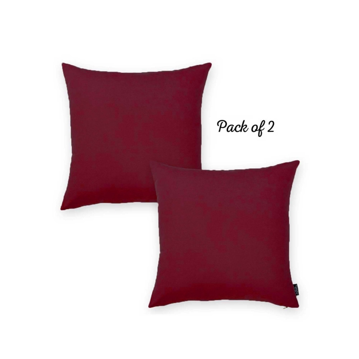 Honey Set of 2 Decorative Throw Pillow Cover Solid Color Lumbar & Square Pillowcase for Couch, Bedding