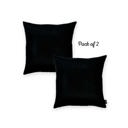 Black 20X20" Honey Set of 2 Decorative Throw Pillow Cover Solid Color Lumbar & Square Pillowcase for Couch, Bedding