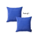 Sapphire Blue 20X20" Honey Set of 2 Decorative Throw Pillow Cover Solid Color Lumbar & Square Pillowcase for Couch, Bedding