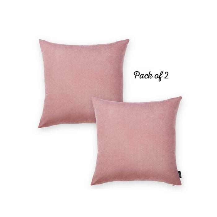 Honey Set of 2 Decorative Throw Pillow Cover Solid Color Lumbar & Square Pillowcase for Couch, Bedding