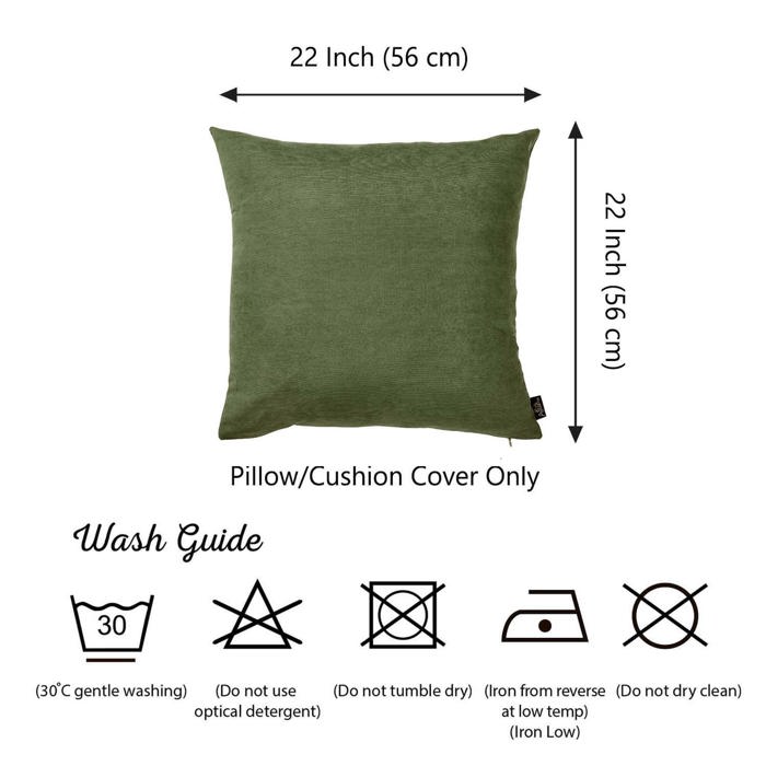 Honey Set of 2 Decorative Throw Pillow Cover Solid Color Lumbar & Square Pillowcase for Couch, Bedding