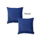Navy Blue 22X22" Honey Set of 2 Decorative Throw Pillow Cover Solid Color Lumbar & Square Pillowcase for Couch, Bedding