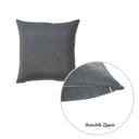 Gray 22X22" Honey Set of 2 Decorative Throw Pillow Cover Solid Color Lumbar & Square Pillowcase for Couch, Bedding