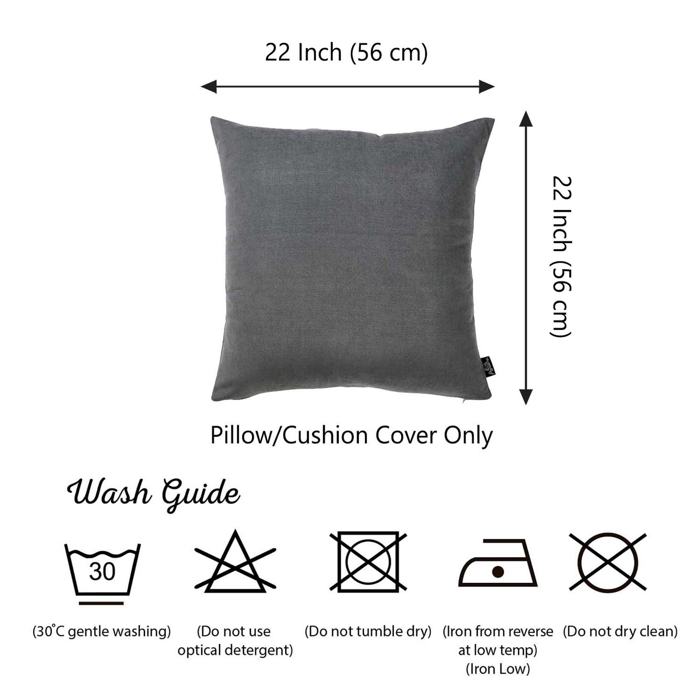 Honey Set of 2 Decorative Throw Pillow Cover Solid Color Lumbar & Square Pillowcase for Couch, Bedding
