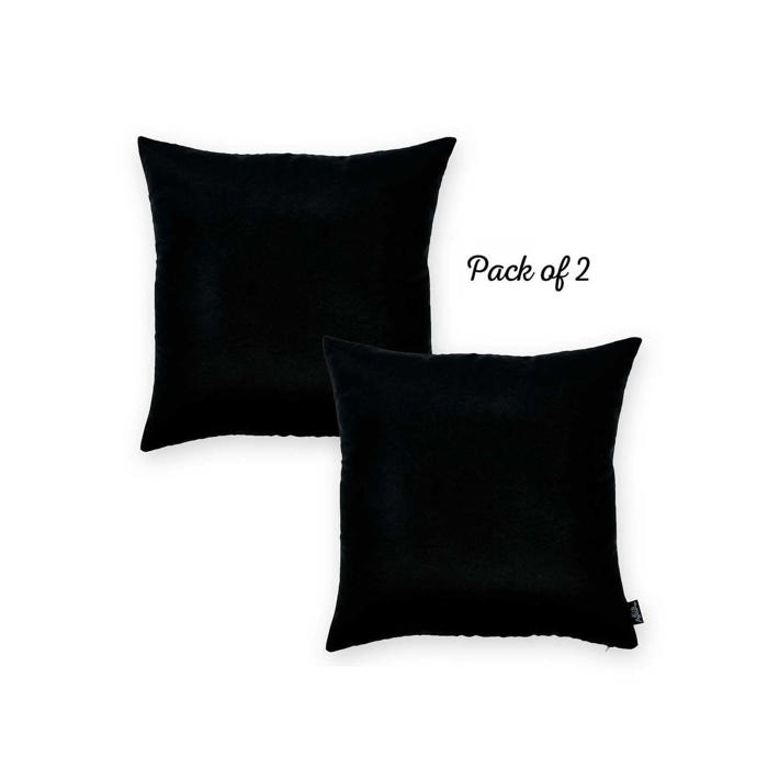 Honey Set of 2 Decorative Throw Pillow Cover Solid Color Lumbar & Square Pillowcase for Couch, Bedding