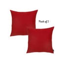 Red 22X22" Honey Set of 2 Decorative Throw Pillow Cover Solid Color Lumbar & Square Pillowcase for Couch, Bedding