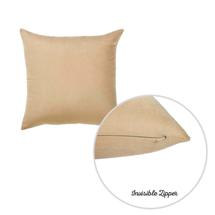 Honey Set of 2 Decorative Throw Pillow Cover Solid Color Lumbar & Square Pillowcase for Couch, Bedding