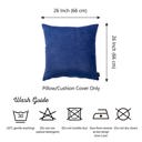 Navy Blue 26x26 Honey Set of 2 Decorative Throw Pillow Cover Solid Color Lumbar & Square Pillowcase for Couch, Bedding