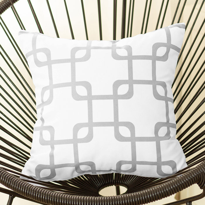 Decorative Geometric Single Throw Pillow Cover 18" in. x 18" in. Square for Couch, Bedding