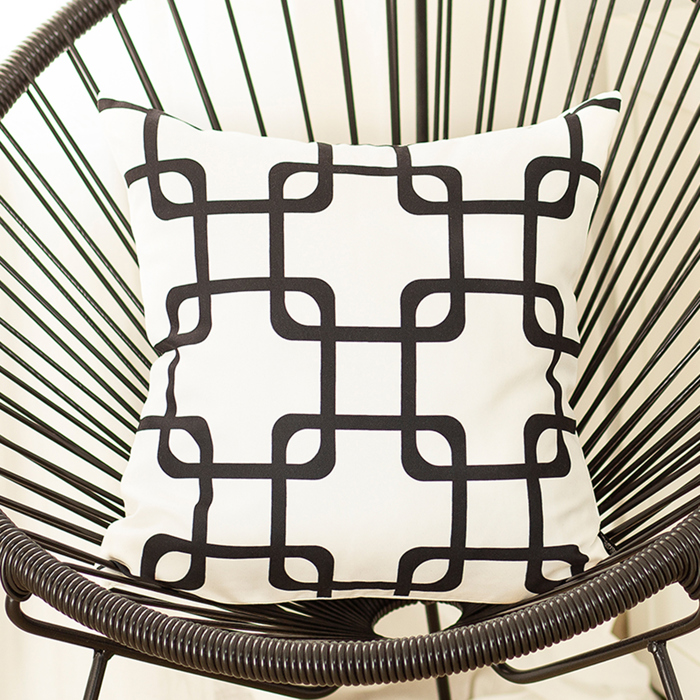 Decorative Geometric Single Throw Pillow Cover 18" in. x 18" in. Square for Couch, Bedding