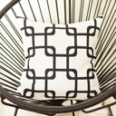 Square 18" x 18" Black & White Decorative Geometric Single Throw Pillow Cover 18" in. x 18" in. Square for Couch, Bedding