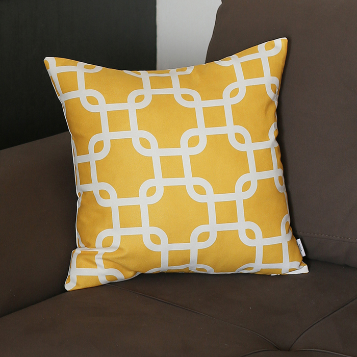 Nautical Geometric Decorative Throw Pillow Cover 18" in. x 18" in. Square