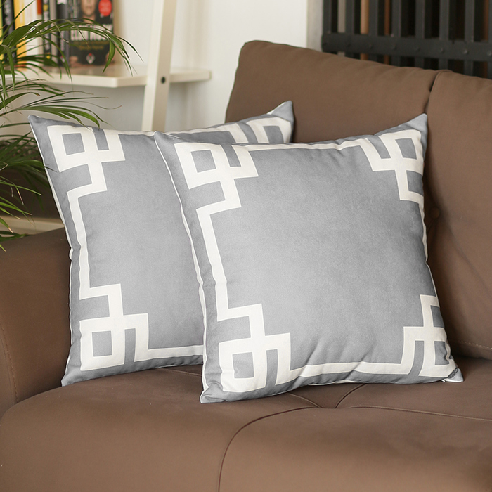 Decorative Geometric Set of 2 Throw Pillow Cover for Couch, Bedding