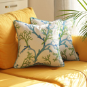 Sea Corals 2-piece Nautical Coastal Decorative Throw Pillow Cover 18" in. x 18" in. Square 