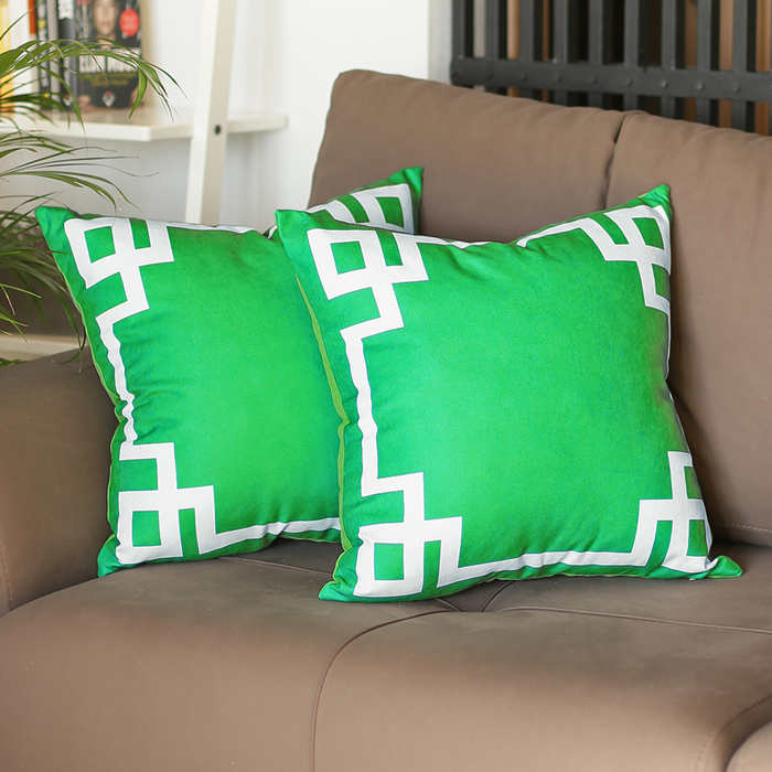 Decorative Geometric Set of 2 Throw Pillow Cover for Couch, Bedding