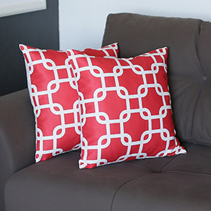 Nautical Geometric Decorative Throw Pillow Cover 18" in. x 18" in. Square