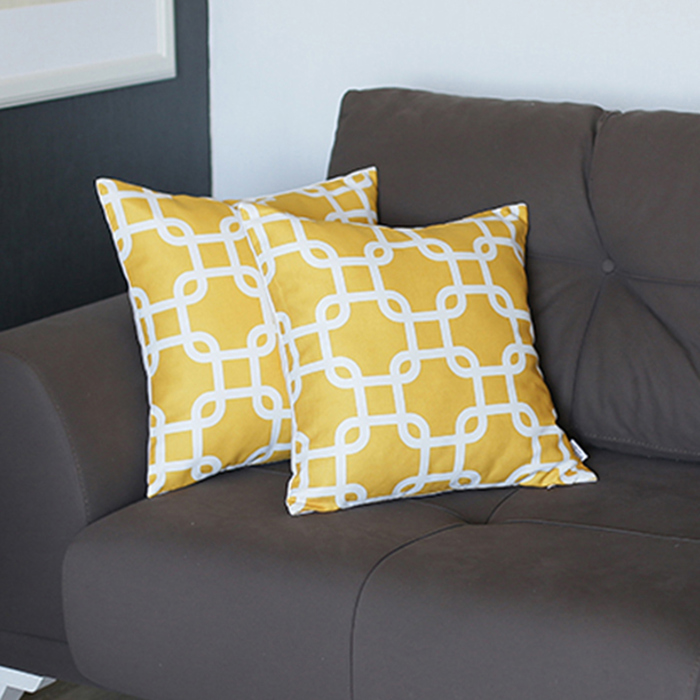 Nautical Geometric Decorative Throw Pillow Cover 18" in. x 18" in. Square