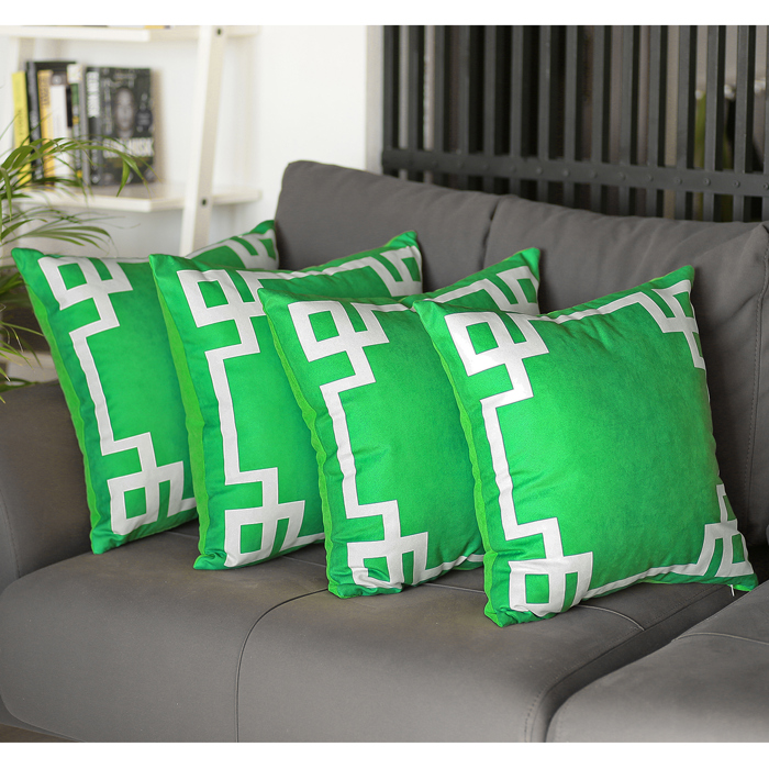 Decorative Geometric Set of 4 Throw Pillow Cover for Couch, Bedding
