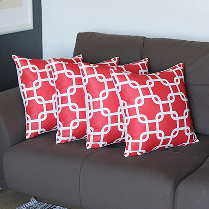 Nautical Geometric Decorative Throw Pillow Cover 18" in. x 18" in. Square
