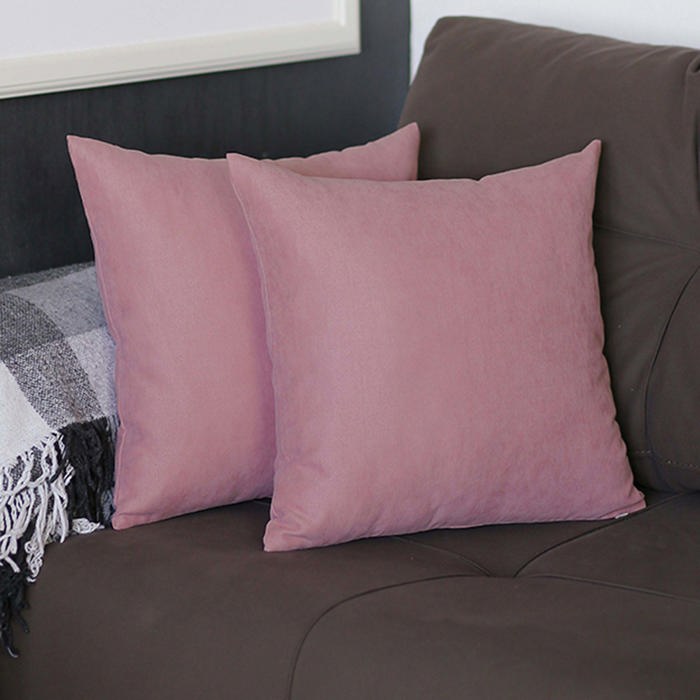Honey Set of 2 Decorative Throw Pillow Cover Solid Color Lumbar & Square Pillowcase for Couch, Bedding