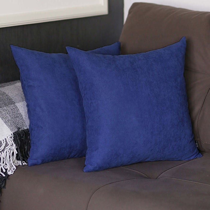Honey Set of 2 Decorative Throw Pillow Cover Solid Color Lumbar & Square Pillowcase for Couch, Bedding