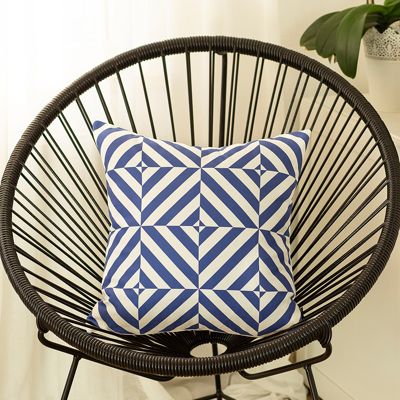 Decorative Geometric Diagonal Single Throw Pillow Cover 18" in. x 18" in. Square for Couch, Bedding