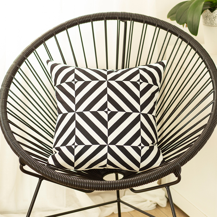 Decorative Geometric Diagonal Single Throw Pillow Cover 18" in. x 18" in. Square for Couch, Bedding