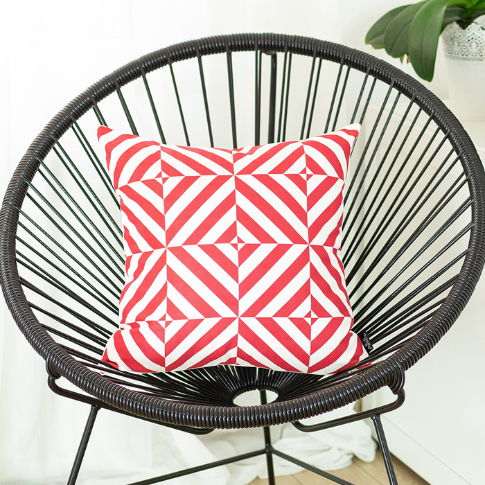 Decorative Geometric Diagonal Single Throw Pillow Cover 18" in. x 18" in. Square for Couch, Bedding