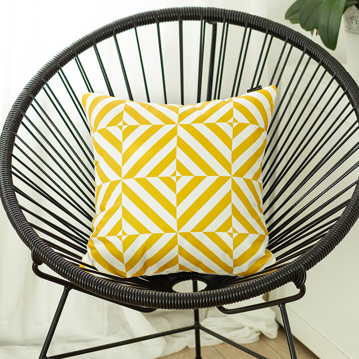 Decorative Geometric Diagonal Single Throw Pillow Cover 18" in. x 18" in. Square for Couch, Bedding