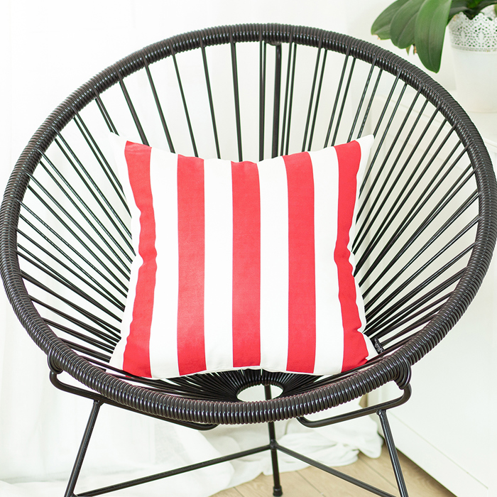 Decorative Geometric Stripe Throw Pillow Cover 18" in. x 18" in. Square for Couch, Bedding
