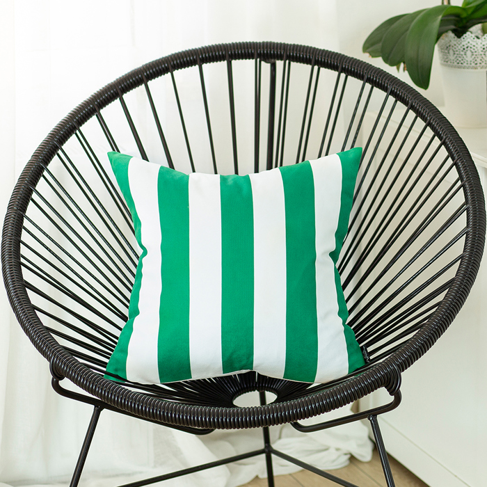 Decorative Geometric Stripe Throw Pillow Cover 18" in. x 18" in. Square for Couch, Bedding
