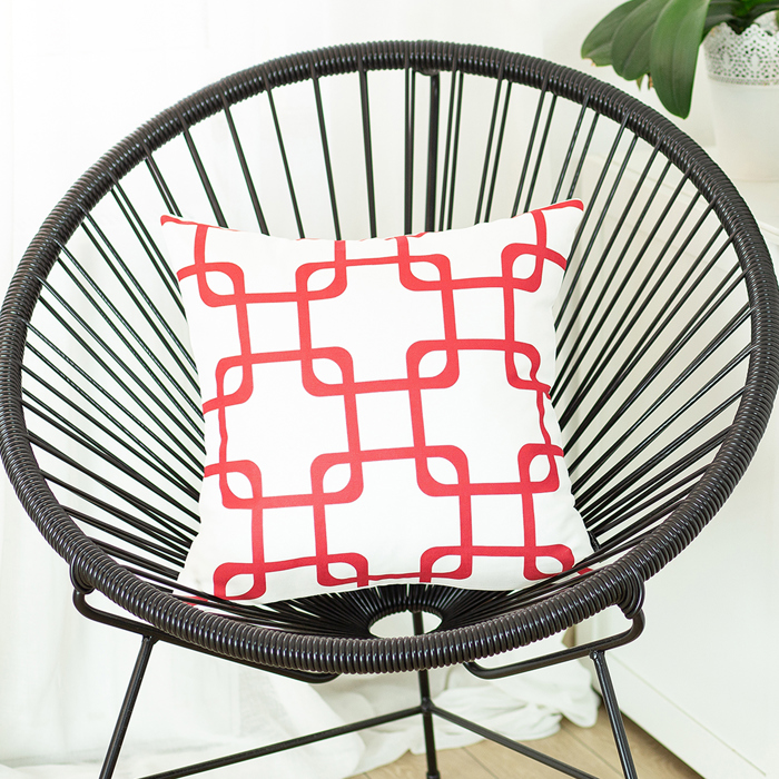 Decorative Geometric Single Throw Pillow Cover 18" in. x 18" in. Square for Couch, Bedding