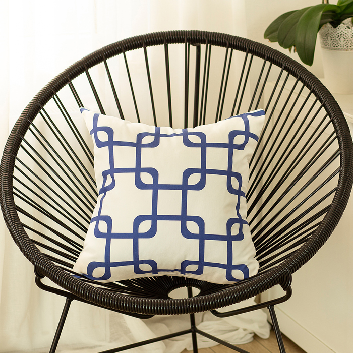 Decorative Geometric Single Throw Pillow Cover 18" in. x 18" in. Square for Couch, Bedding