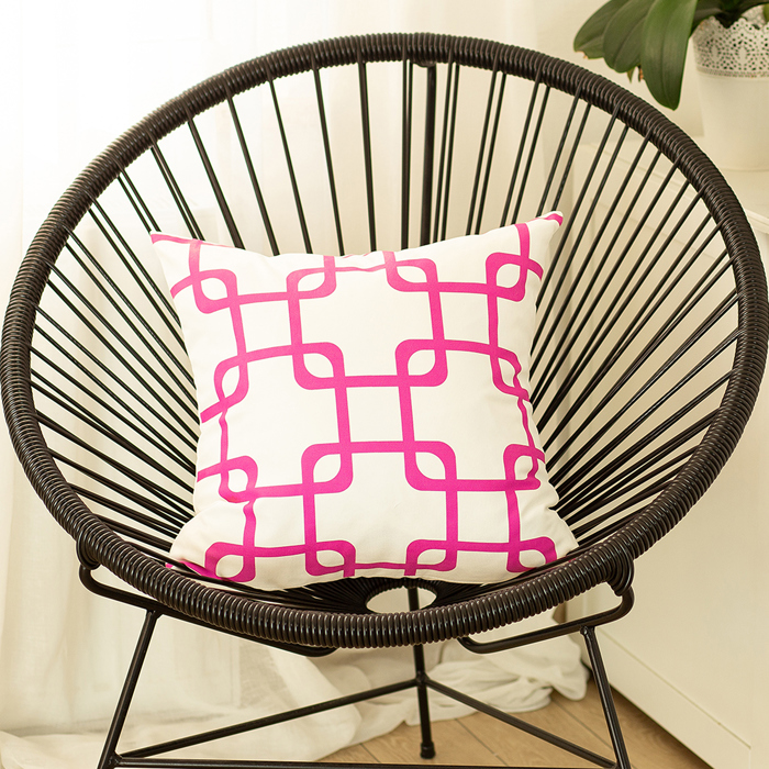 Decorative Geometric Single Throw Pillow Cover 18" in. x 18" in. Square for Couch, Bedding