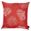 Red & White 1 cover Nautical Coastal Reef Decorative Single Throw Pillow Cover 18" in. x 18" in. Square
