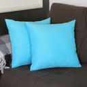Sky Blue 18X18" Honey Set of 2 Decorative Throw Pillow Cover Solid Color Lumbar & Square Pillowcase for Couch, Bedding