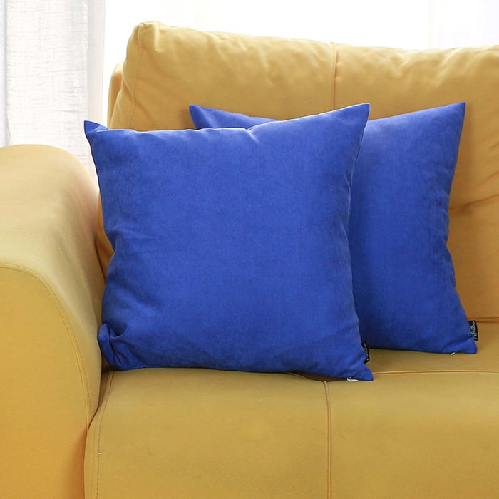 Honey Set of 2 Decorative Throw Pillow Cover Solid Color Lumbar & Square Pillowcase for Couch, Bedding