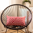 Red -12x20 Single Decorative Throw Pillow Cover Greek Key Square & Lumbar for Couch, Bedding