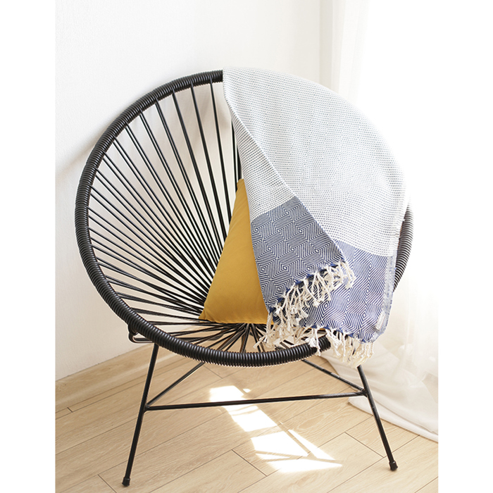 Handwoven Throw Blanket 40" x 70" Turkish Cotton 100% with Tassels for Couch, Bedding