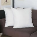 White 22X22" Honey Set of 2 Decorative Throw Pillow Cover Solid Color Lumbar & Square Pillowcase for Couch, Bedding