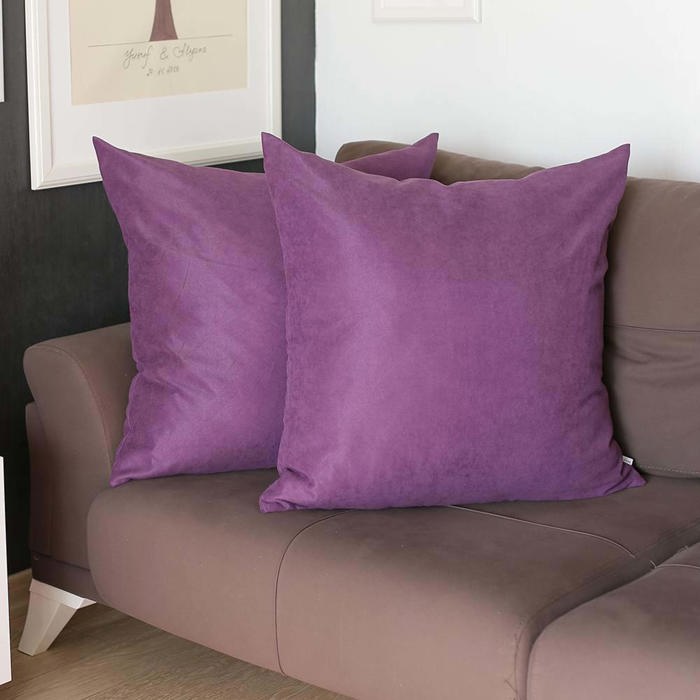 Honey Set of 2 Decorative Throw Pillow Cover Solid Color Lumbar & Square Pillowcase for Couch, Bedding