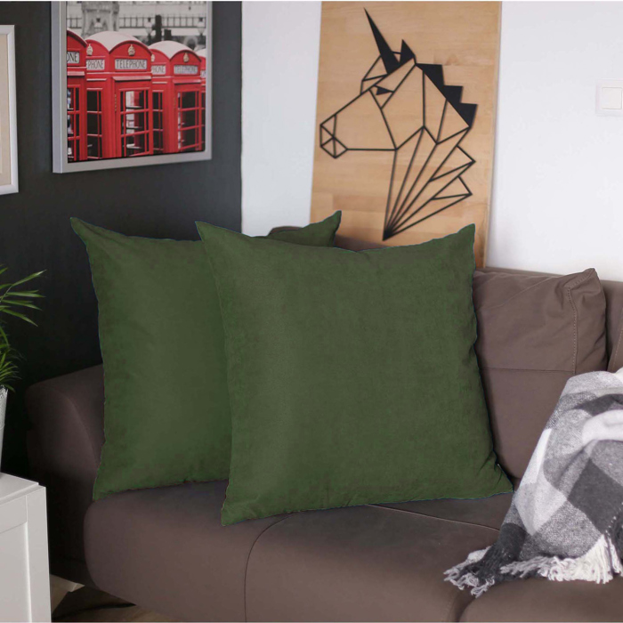 Honey Set of 2 Decorative Throw Pillow Cover Solid Color Lumbar & Square Pillowcase for Couch, Bedding