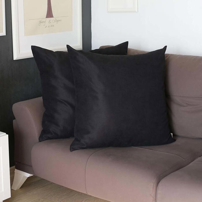 Honey Set of 2 Decorative Throw Pillow Cover Solid Color Lumbar & Square Pillowcase for Couch, Bedding